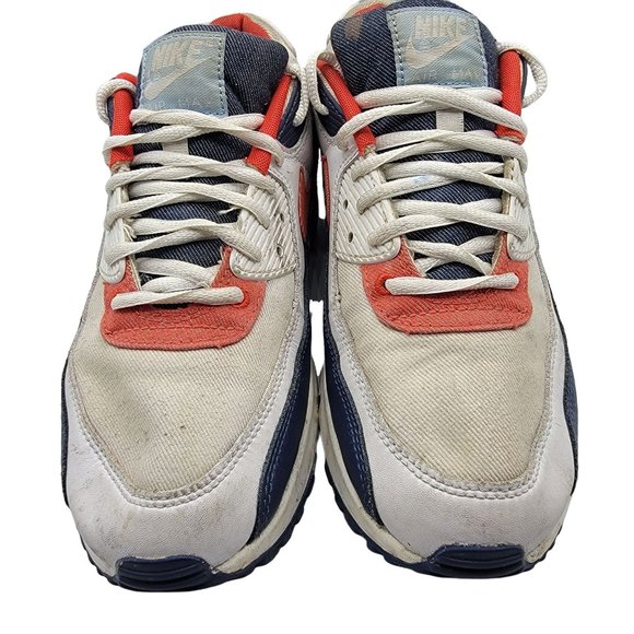 Nike Air Max 90 Denim White Red Blue DJ5170-100 Mens Size 9.5 main image 8